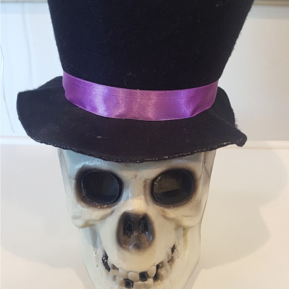 Lighted Skeleton Head Halloween Decoration